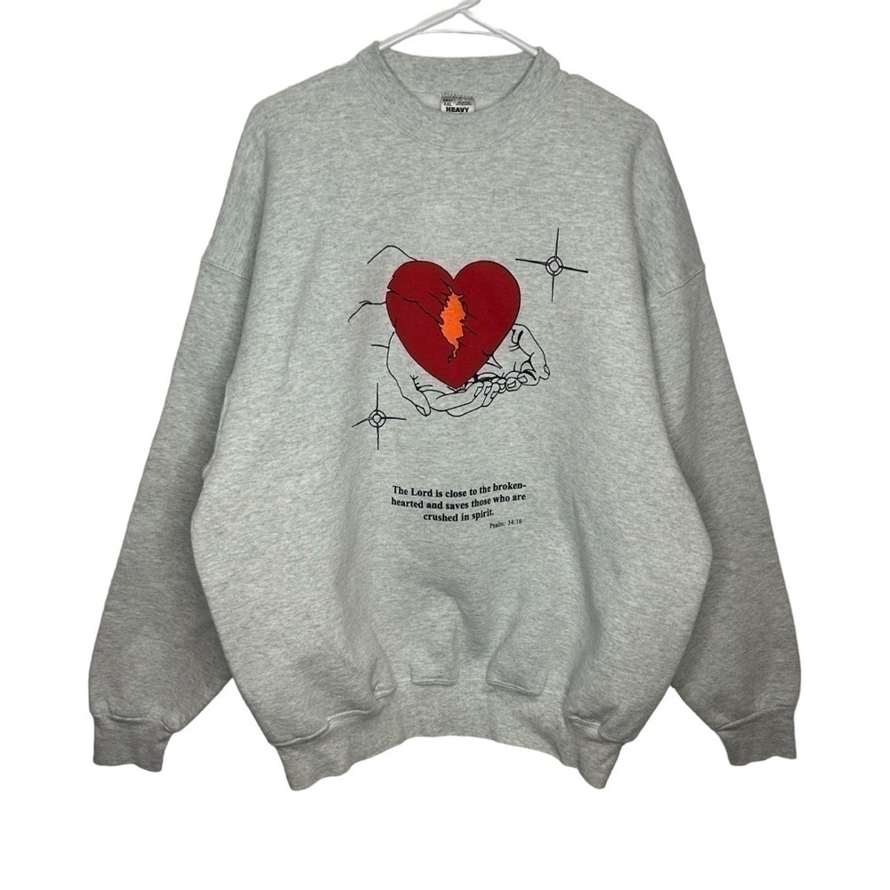 Vintage Class of 1994 Psalm 34:18 Fruit of Kinda Heavy CrewNeck